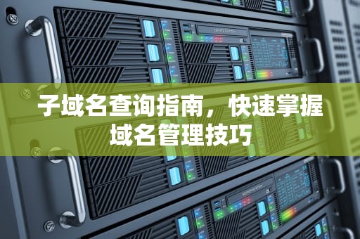 子域名查询指南，快速掌握域名管理技巧
