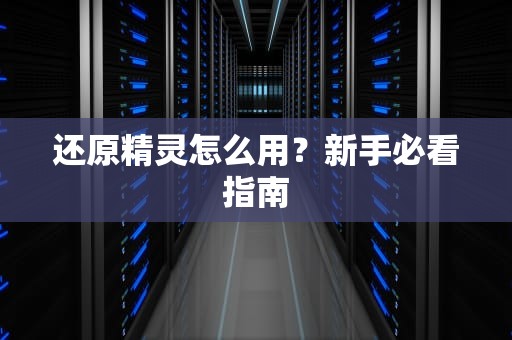 还原精灵怎么用？新手必看指南