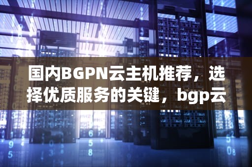 国内BGPN云主机推荐，选择优质服务的关键，bgp云服务器