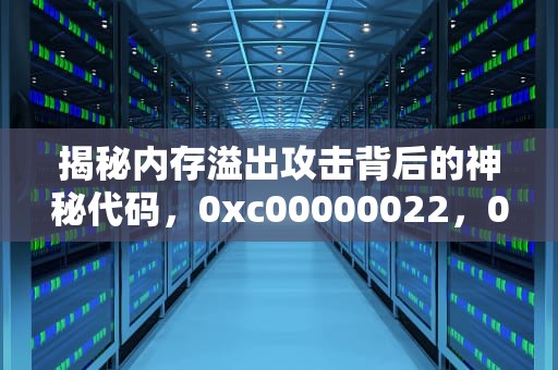 揭秘内存溢出攻击背后的神秘代码，0xc00000022，0xc0000022无法正常启动
