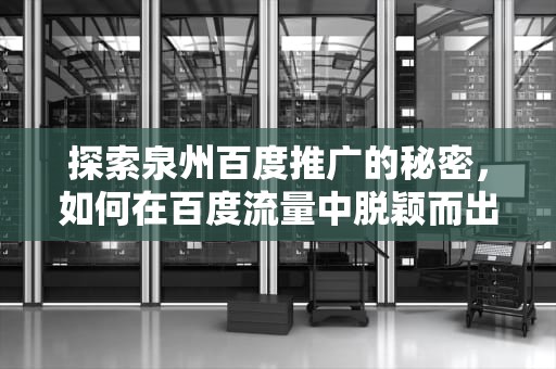 探索泉州百度推广的秘密，如何在百度流量中脱颖而出？泉州百度推广开户