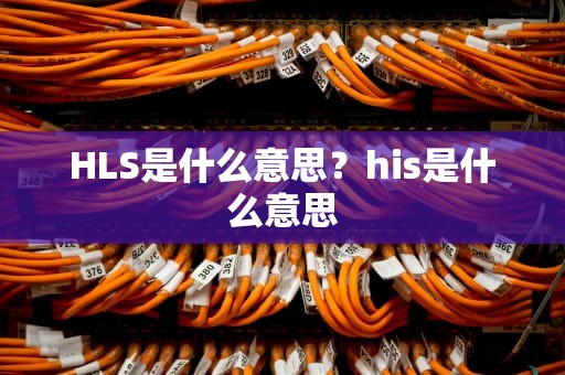 HLS是什么意思？his是什么意思
