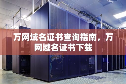 万网域名证书查询指南，万网域名证书下载