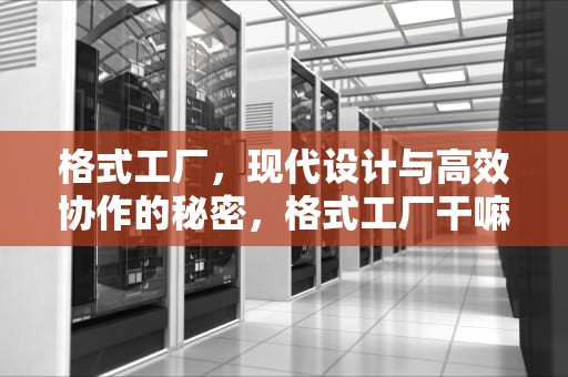 格式工厂，现代设计与高效协作的秘密，格式工厂干嘛的