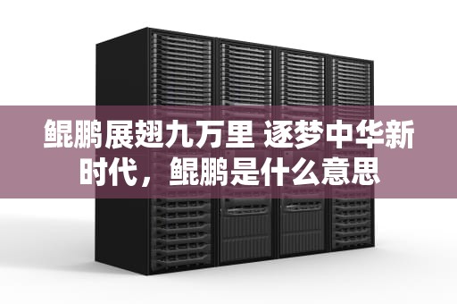 鲲鹏展翅九万里 逐梦中华新时代，鲲鹏是什么意思