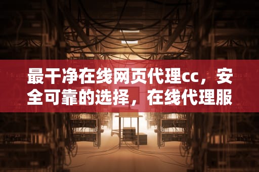 最干净在线网页代理cc，安全可靠的选择，在线代理服务器网页