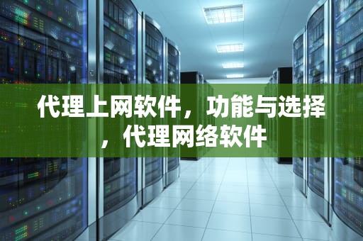 代理上网软件，功能与选择，代理网络软件