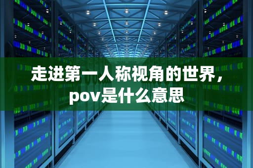 走进第一人称视角的世界，pov是什么意思