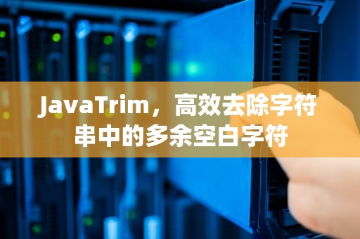 JavaTrim，高效去除字符串中的多余空白字符