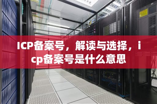 ICP备案号，解读与选择，icp备案号是什么意思