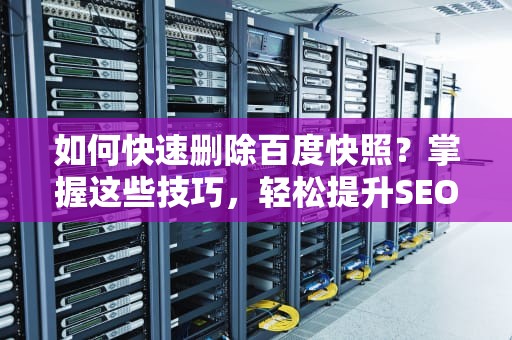 如何快速删除百度快照？掌握这些技巧，轻松提升SEO，如何删除百度快照中的相关个人信息