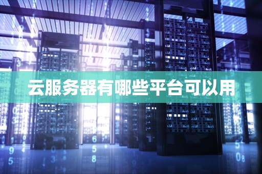 云服务器有哪些平台可以用