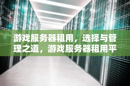 游戏服务器租用，选择与管理之道，游戏服务器租用平台