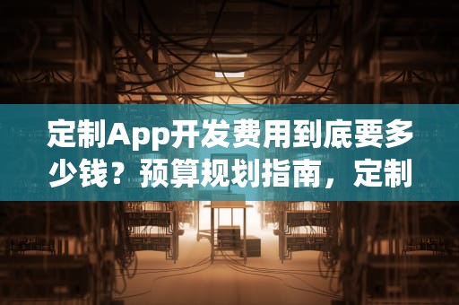 定制App开发费用到底要多少钱？预算规划指南，定制app大概需要多少钱,蛋仔派对