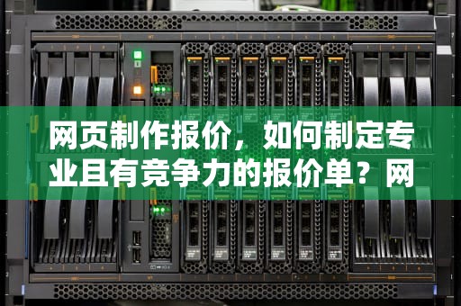 网页制作报价，如何制定专业且有竞争力的报价单？网页制作报价明细表