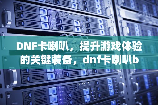 DNF卡喇叭，提升游戏体验的关键装备，dnf卡喇叭bug