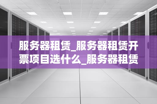 服务器租赁_服务器租赁开票项目选什么_服务器租赁：企业信息化的必然选择