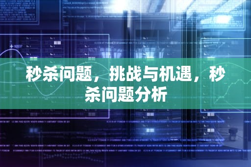 秒杀问题，挑战与机遇，秒杀问题分析