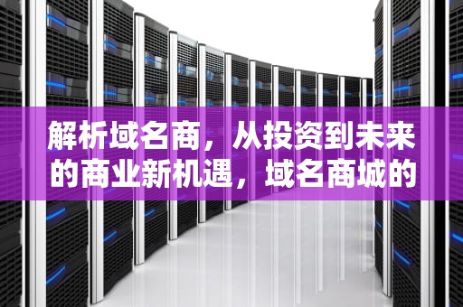 解析域名商，从投资到未来的商业新机遇，域名商城的陷阱和套路