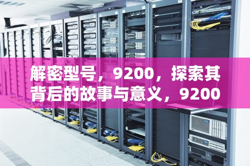 解密型号，9200，探索其背后的故事与意义，9200大写怎么写