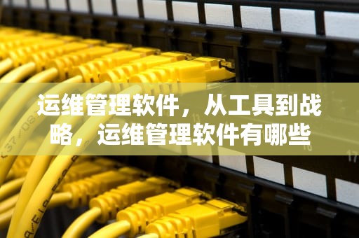 运维管理软件，从工具到战略，运维管理软件有哪些