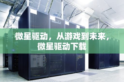 微星驱动，从游戏到未来，微星驱动下载