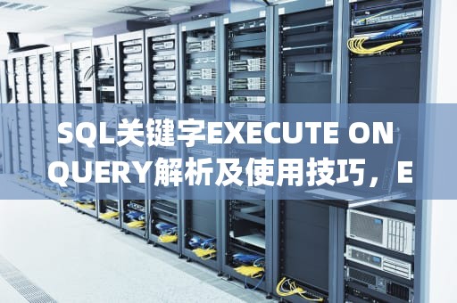 SQL关键字EXECUTE ON QUERY解析及使用技巧，ExecuteNonQuery