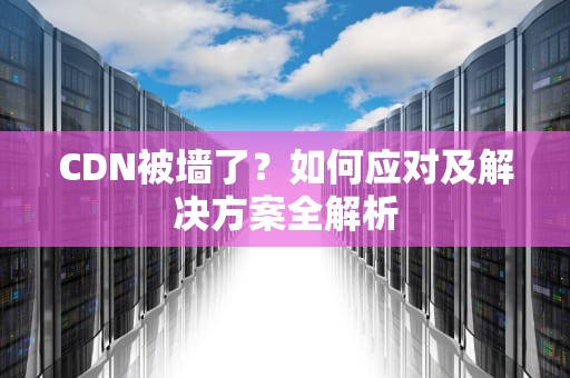 CDN被墙了？如何应对及解决方案全解析