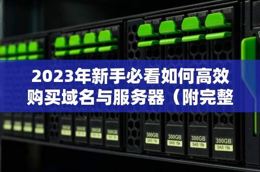 2023年新手必看如何高效购买域名与服务器（附完整避坑指南）
