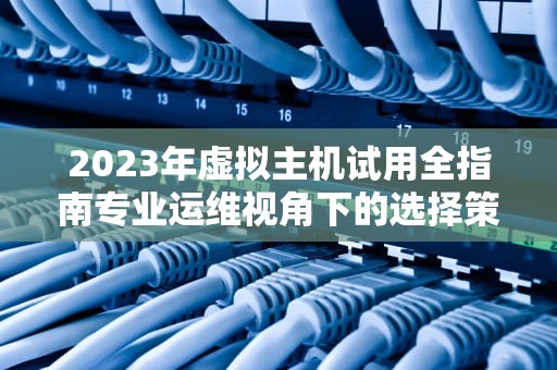 2023年虚拟主机试用全指南专业运维视角下的选择策略与避坑要点