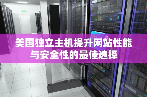 美国独立主机提升网站性能与安全性的最佳选择