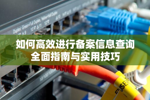 如何高效进行备案信息查询全面指南与实用技巧