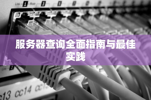 服务器查询全面指南与最佳实践