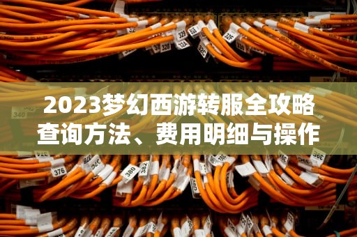 2023梦幻西游转服全攻略查询方法、费用明细与操作技巧