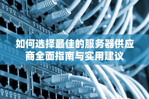 如何选择最佳的服务器供应商全面指南与实用建议