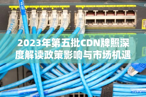 2023年第五批CDN牌照深度解读政策影响与市场机遇分析