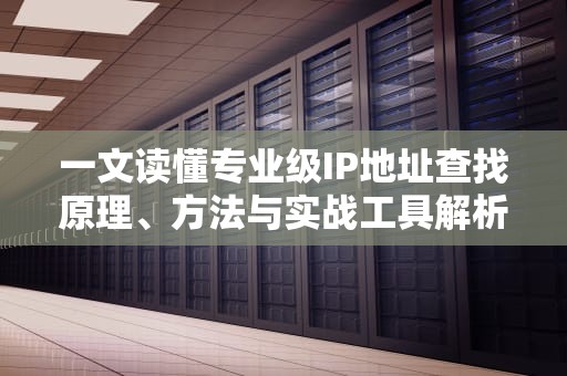 一文读懂专业级IP地址查找原理、方法与实战工具解析