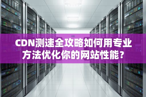 CDN测速全攻略如何用专业方法优化你的网站性能？