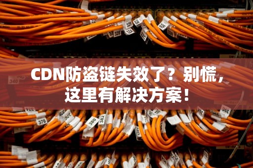 CDN防盗链失效了？别慌，这里有解决方案！