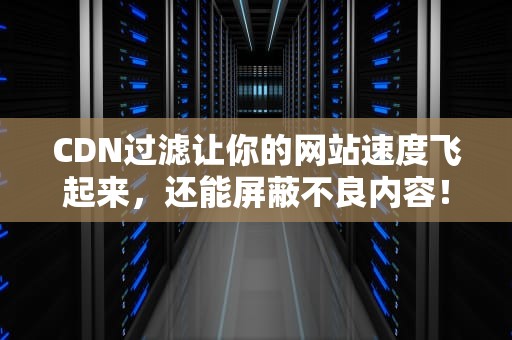 CDN过滤让你的网站速度飞起来，还能屏蔽不良内容！