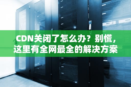 CDN关闭了怎么办？别慌，这里有全网最全的解决方案！