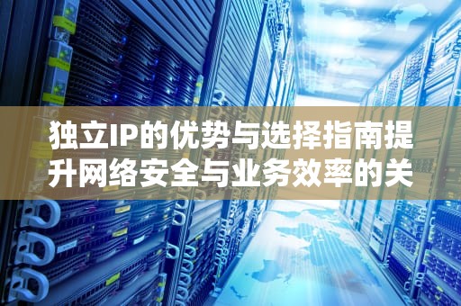 独立IP的优势与选择指南提升网络安全与业务效率的关键策略