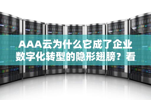 AAA云为什么它成了企业数字化转型的隐形翅膀？看完这篇你就懂了！