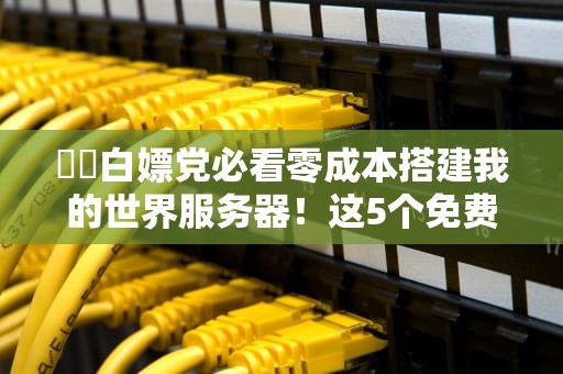 ✍️白嫖党必看零成本搭建我的世界服务器！这5个免费方案让你肝到天亮