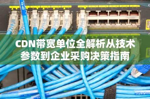 CDN带宽单位全解析从技术参数到企业采购决策指南