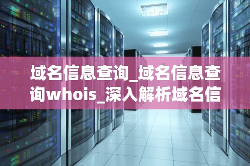 域名信息查询_域名信息查询whois_深入解析域名信息查询的全面指南