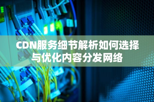 CDN服务细节解析如何选择与优化内容分发网络
