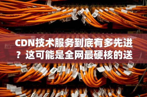 CDN技术服务到底有多先进？这可能是全网最硬核的送外卖技术解析！