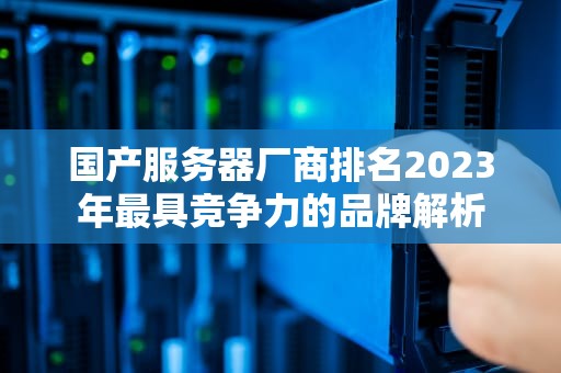 国产服务器厂商排名2023年最具竞争力的品牌解析