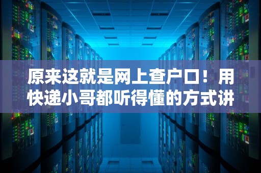 原来这就是网上查户口！用快递小哥都听得懂的方式讲透域名解析